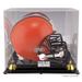 Cleveland Browns Golden Classic Helmet Display Case with Mirrored Back