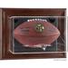 New England Patriots Brown Framed Football Display Case