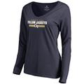 Women's Navy Georgia Tech Yellow Jackets Team Strong Long Sleeve T-Shirt