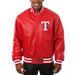 Men's JH Design Red Texas Rangers Team Color Leather Jacket