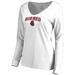 Women's White Cornell Big Red Proud Mascot Long Sleeve T-Shirt