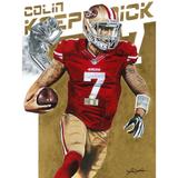 San Francisco 49ers "Colin Kaepernick" Fine Art Canvas Print 18" x 24" by Artist Joshua Jacobs