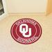 FANMATS NCAA University of Oklahoma Roundel 27 in. x 27 in. Non-Slip Indoor Only Mat Synthetics in Brown/Red | Wayfair 18630