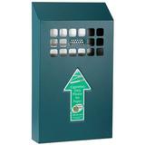 No Butts Bin Co. Original Wall Mounted Outdoor Ashtray, Stainless Steel in Green | 18 H x 10 W x 3 D in | Wayfair NBB03