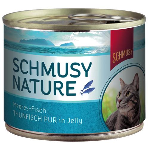 24x185g Nature Fisch Thunfisch Pur Schmusy Katzenfutter nass