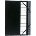 Exacompta - Ref 56032E - Harmonika Multipart File - 235 x 335mm in Size, Suitable for Storing A4 Documents, 225gsm Genuine Pressboard, Expanding Spine, 32 Sections (Numerical 1-32) - Black