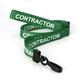 CKB LTD Green Contractor Lanyards Breakaway Safety Lanyard Neck Strap Swivel Plastic Clip for ID Card Holder Pull Quick Release Design Pack of 100