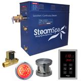 Steam Spa Indulgence 6 kW QuickStart Steam Bath Generator Package w/ Built-in Auto Drain | 20 H x 20 W x 10 D in | Wayfair INT600BN-A