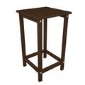 POLYWOOD® Long Island 26" Counter Outdoor Side Table Plastic in Brown | 26 H x 15.13 W x 14.74 D in | Wayfair ECT26MA