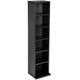 TecTake CD Bookcase Storage - Shelf Cabinet Adjustable Tower Rack - Wooden Case Book, Bluray, DVD, Video Games Organiser up to 102 CD's
