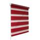 Red Day and Night Zebra/Vision Window Roller Blind, Choice of 16 Width Sizes, 105cm Wide (+4.5cm fittings)