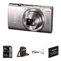 Canon PowerShot ELPH 360 HS Digital Camera Deluxe Kit (Silver) 1078C001