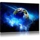 Planet Earth, painting on canvas, XXL Pictures completely framed with large wedge frames, wall picture art print with frame, cheaper than painting or an oil painting, not a poster or placard, Leinwand Format:120x80 cm