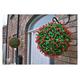 Best Artificial Pair of 38cm Lush Red Long Leaf Lavender Hanging Flower Balls Topiary Grass **UV Fade Protected**