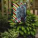 Caroline's Treasures Neapolitan Mastiff Candy Cane Holiday Christmas 2-Sided Garden Flag, Polyester in Black | 15 H x 11 W in | Wayfair LH9589GF