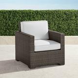 Small Palermo Lounge Chair with Cushions in Bronze Finish - Indigo with Canvas Piping - Frontgate