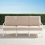 Grayson Sofa with Cushions in White Finish - Rain Resort Stripe Sand - Frontgate