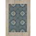 Blue 108 x 0.33 in Area Rug - Winston Porter Figlia Floral Handmade Tufted Turquoise Indoor/Outdoor Area Rug Polyester | 108 W x 0.33 D in | Wayfair