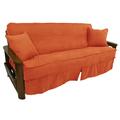 Blazing Needles Picasso Box Cushion Futon Slipcover Microfiber/Microsuede in Orange | 54 W x 75 D in | Wayfair 9671-CD-MS-TD