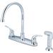 Olympia Faucets Double Handle Kitchen Faucet w/ Side Spray in Gray | 14.29 W x 2.64 D in | Wayfair K-5372