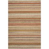 White 120 x 0.25 in Area Rug - Dakota Fields Basler Striped Hand-Woven Wool Beige Area Rug Wool | 120 W x 0.25 D in | Wayfair