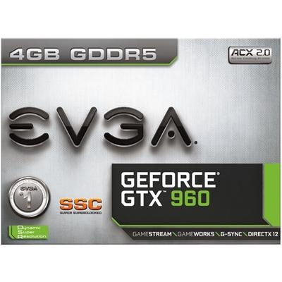 eVGA NVIDIA GeForce GTX 960 4GB GDDR5 PCI Express 3.0 Graphics Card - Black - 04G-P4-3967-KR