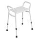 Aidapt Height Adjustable Light Weight Shower and Bath Stool with Anti Slip Feet, Easy Clean Surface and Hand Grip to Aid Stability. For Elderly, Disabled, Pregnant or Unsteady on their Feet Users