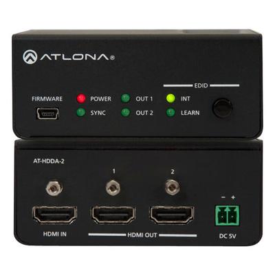 Atlona 1 x 2 HDMI Distribution Amplifier - Black - AT-HDDA-2