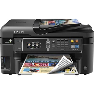 Epson WorkForce WF-3620 Wireless All-In-One Printer - Black - C11CD19201