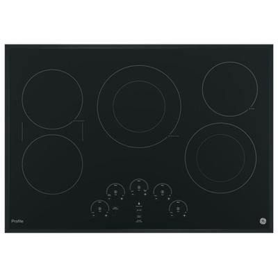 GE Profile Series 30" Built-In Electric Cooktop - Black-on-Black - PP9030DJBB