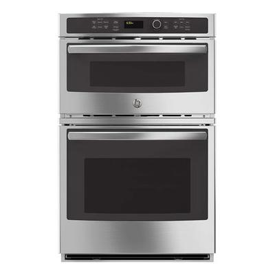 GE 27" Single Electric Wall Oven with Built-In Microwave - Stainless Steel - JK3800SHSS