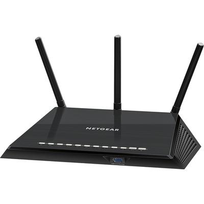 NETGEAR Wireless-AC1750 Dual-Band Gigabit Router with 4-Port Ethernet Switch - Black - R6400-100NAS