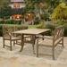 Sol 72 Outdoor™ Manchester 4 Piece Dining Set Wood in Brown/Gray/White | Wayfair DBHC6822 27933160