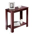 Costway 2-Tier Modern Compact End Table with Storage Shelf-Espresso