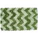 Green 91 x 55 x 0.75 in Area Rug - The Conestoga Trading Co. Handmade Chevron Handmade Shag Area Rug | 91 H x 55 W x 0.75 D in | Wayfair