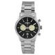 Rotary Men's 40.00mm Quartz Watch with Black Analogue dial and Silver Strap GB02730/04