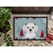 Caroline's Treasures Winter Holiday Maltese Non-Slip Outdoor Door Mat Synthetics | 18 W x 27 D in | Wayfair BB1704MAT