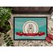Caroline's Treasures Afghan Hound Merry Christmas Non-Slip Outdoor Door Mat Synthetics in White | 24 W x 36 D in | Wayfair BB1554JMAT