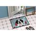 Caroline's Treasures Winter Holiday Saint Bernard Non-Slip Outdoor Door Mat Synthetics | 18 W x 27 D in | Wayfair BB1742MAT