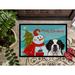 Caroline's Treasures Snowman w/ Saint Bernard Non-Slip Outdoor Door Mat Synthetics | 18 W x 27 D in | Wayfair BB1866MAT