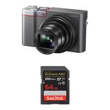 Panasonic Lumix DMC-ZS100 Digital Camera & Memory Card Kit (Silver) DMC-ZS100S
