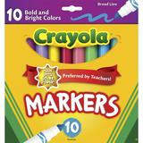 Crayola Original Broad Line Markers Assorted Bright and Bold Colors Set of 10