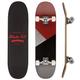 Monzana Atlantic Rift Skateboard Complete Deck Wooden ABEC 9 80x24cm Maple Wood Standard Adults Modern Red