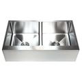 eModern Decor CozyBlock 36" L x 21" W Double Basin Farmhouse/Apron Kitchen Sink w/ Accessories in Gray | 10 H x 36 W x 21 D in | Wayfair HFE3621B-1