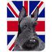 Caroline's Treasures Union Jack Scottish Terrier w/ English British Flag Glass Cutting Board Glass | 0.15 H x 11.25 W x 15.38 D in | Wayfair