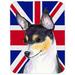 Caroline's Treasures Union Jack Rat Terrier w/ English British Flag Glass Cutting Board Glass | 0.15 H x 11.25 W x 15.38 D in | Wayfair SS4960LCB