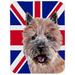 Caroline's Treasures Union Jack Norwich Terrier w/ English British Flag Glass Cutting Board Glass | 0.15 H x 11.25 W x 15.38 D in | Wayfair