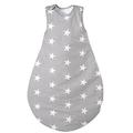 Roba Schlafsack 90 Little Stars - Babyschlafsack Ganzjährig Für Sommer & Winter - Atmungsaktive Baumwolle - Stern Motiv In Grau / WeiÃŸ