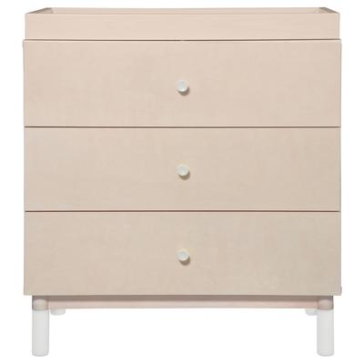 Babyletto Gelato 3-Drawer Changer Dresser, White Color Feet w/Removable Changing Tray In Washed Natu