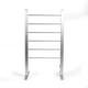 Status Radiator Towel Rail | 6 Bars Electric Heated Towel Rail | Aluminium Free Standing Towel Rail | AHTR-100W1PKB, Silver,39x52x90 cm